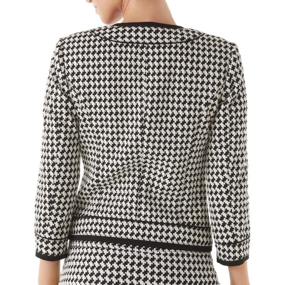 WHITE HOUSE BLACK MARKET houndstooth Jacket Sz 10 - Picture 3 of 8